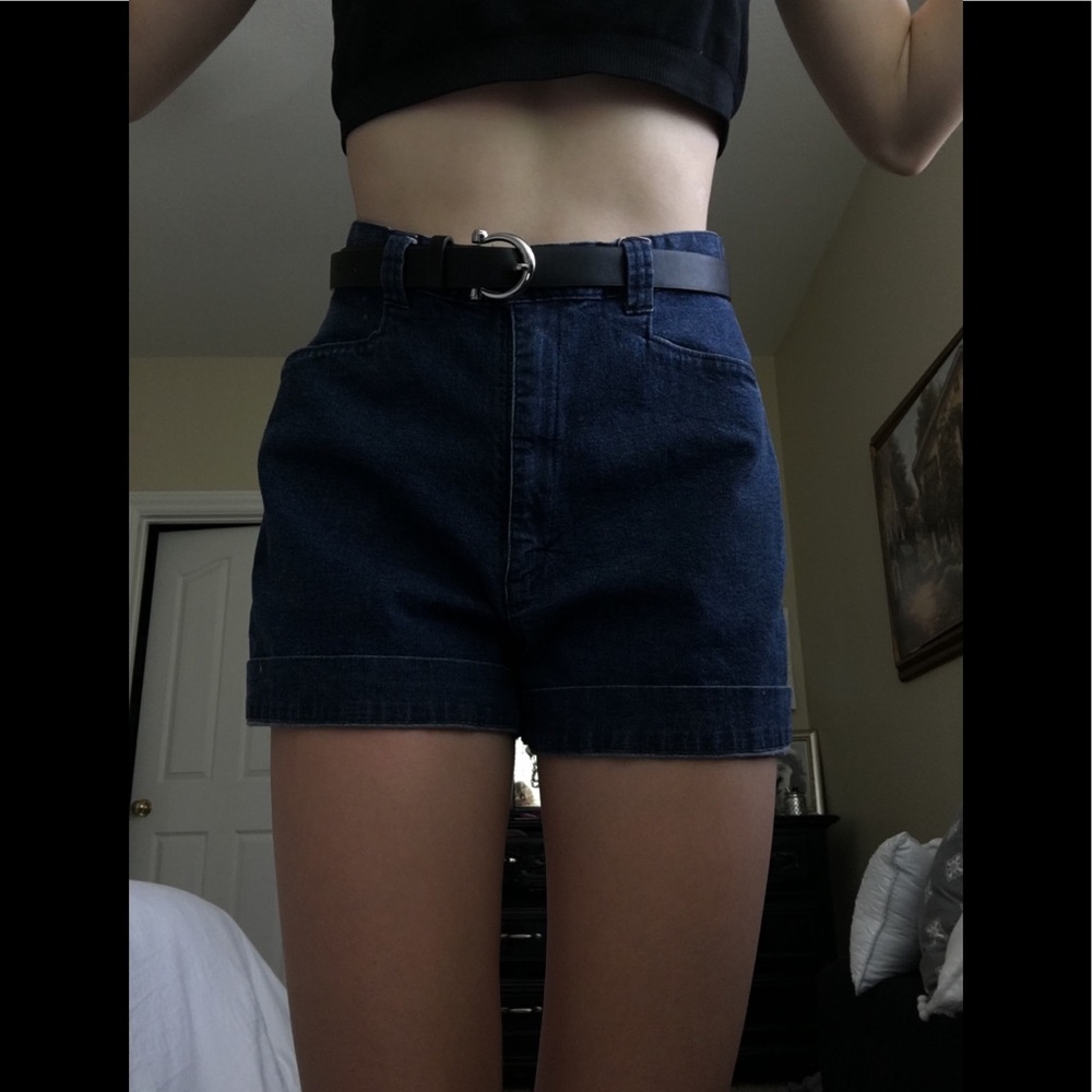 Lee Dark Blue Jean Shorts